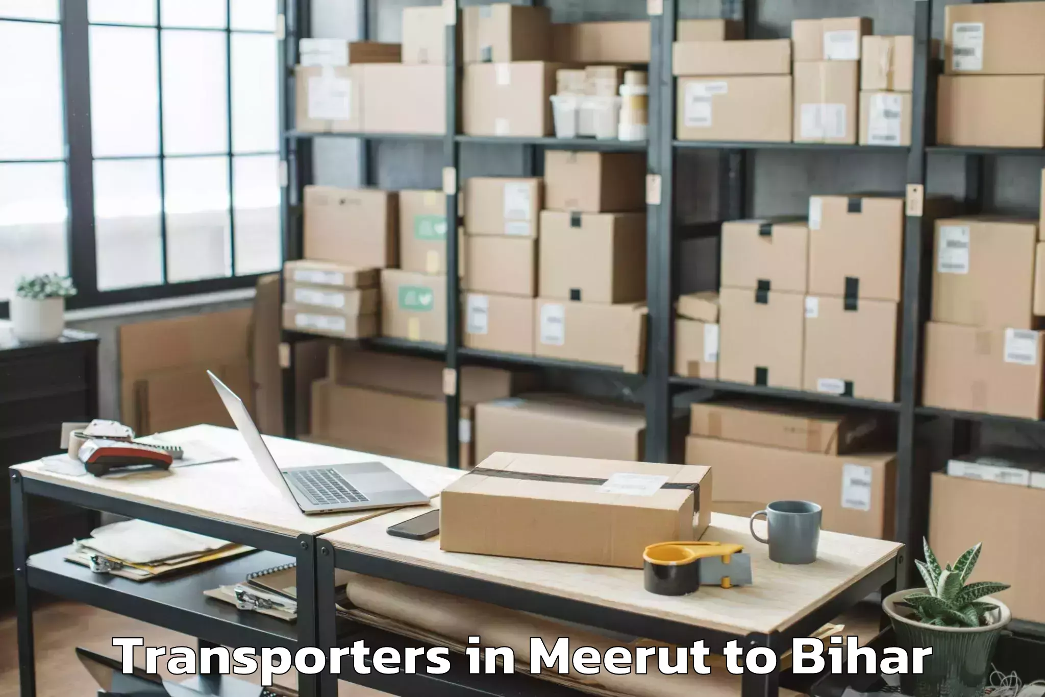 Expert Meerut to Bairgania Transporters